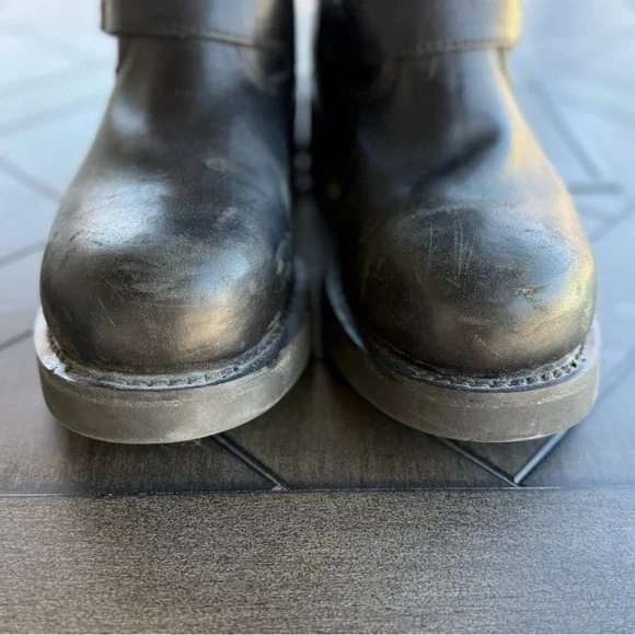 Harley-Davidson Black Motorcycle Boots with Buckles - Picture 8 of 11